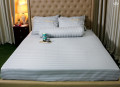 Chăn ga gối khách sạn Olympia cotton lụa 7 món OCL7M05 màu xám nhạt#1