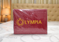 Chăn ga gối khách sạn Olympia  lụa thêu 5 món màu đỏ #5