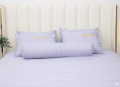 Chăn ga gối khách sạn Olympia cotton lụa 7 món màu tím nhạt#15