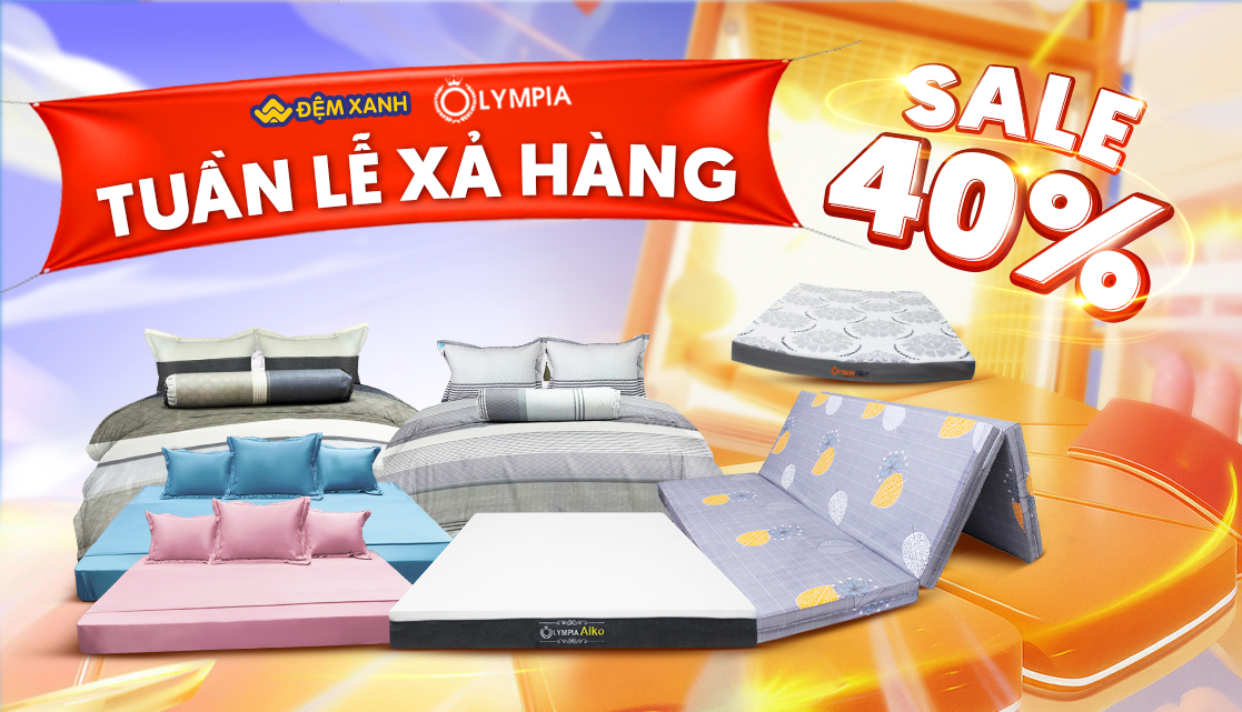 Tuần lễ xả hãng chăn ga gối đệm Olympia