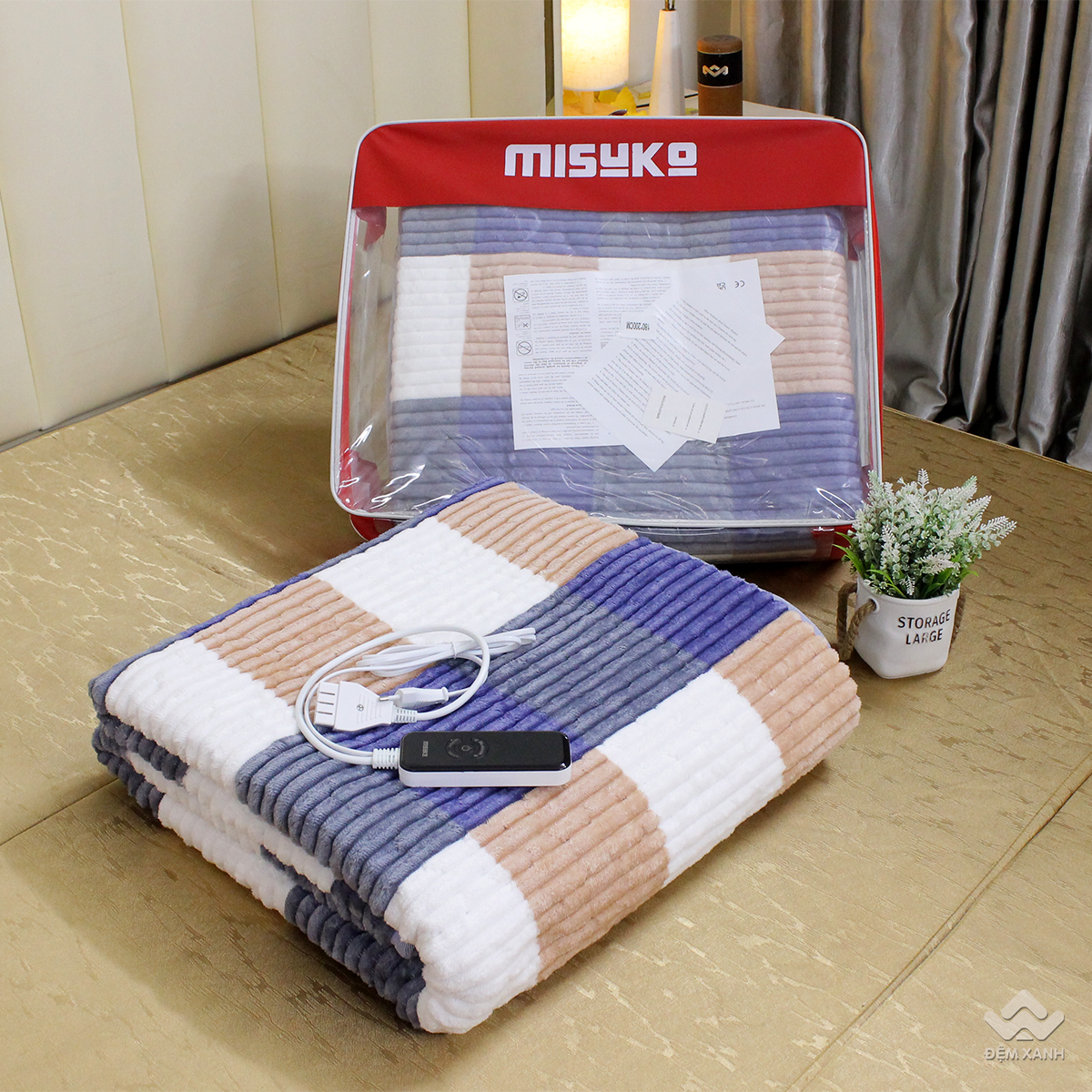 Đệm điện Misuko Hiyamatsu được trang bị nhiều t&iacute;nh năng an to&agrave;n v&agrave; hiện đại