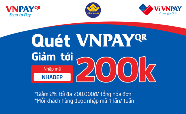 VnPay - Quét VnPay QR nhận ngay khuyến mại 2% lên tới 200k