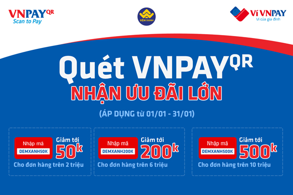 Đón tết sang thanh toán Vnpay khuyến mại lên tới 500K chỉ có tại Thế giới đệm online