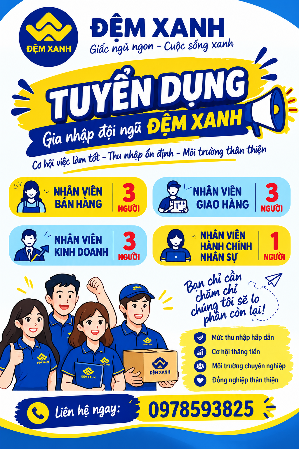 ĐỆM XANH TUYỂN DỤNG THÁNG 10/2026