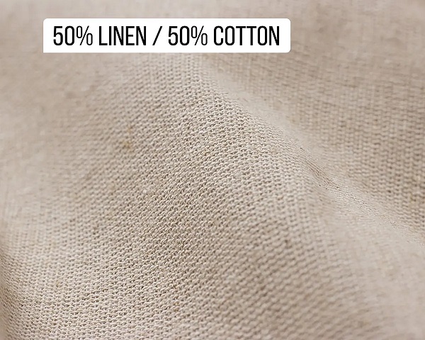 Cotton linen là loại vải được pha trộn giữa sợi cotton và sợi linen 