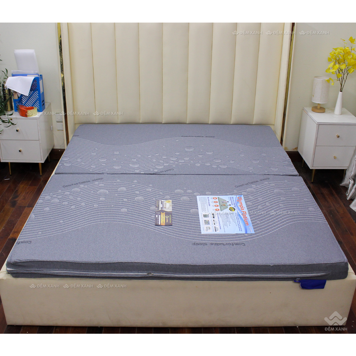 Áo bọc đệm cao su tổng hợp gấp 2 1