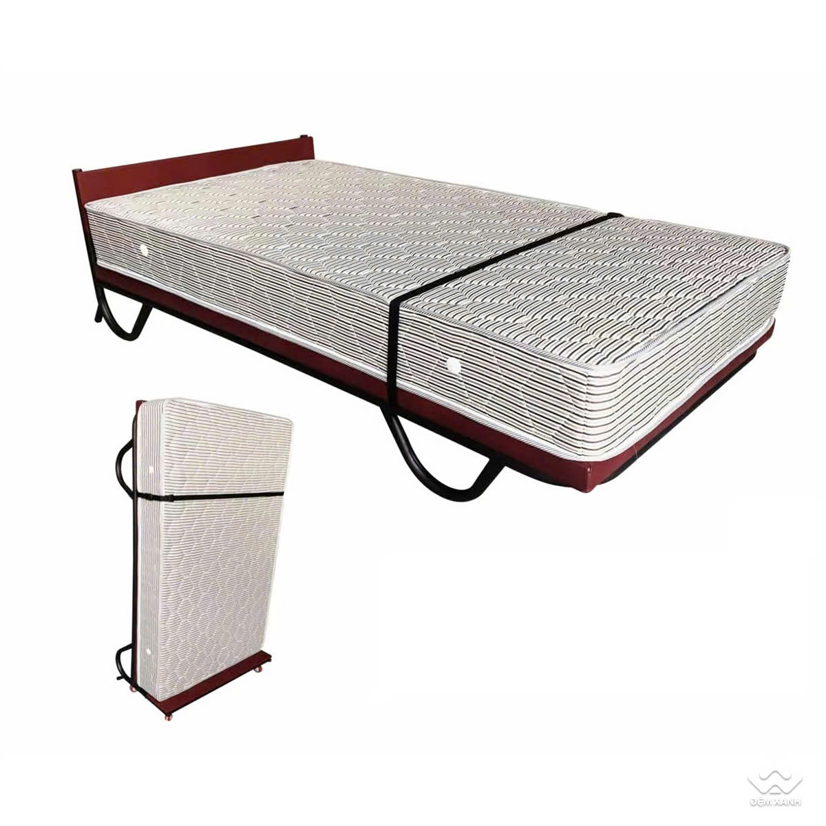 Giường phụ khách sạn Olympia 100x200 cao 60cm khung sắt đệm lò xo đứng 1
