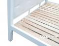 Giường sắt khung dát gỗ Olympia màu trắng#3