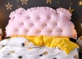 Kê đầu giường khuy màu hồng phấn