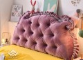 Kê đầu giường khuy màu tím#7