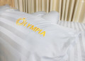 Chăn ga gối khách sạn Olympia cotton lụa 7 món OCL7M05 màu xám nhạt#4