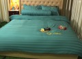 Chăn ga gối khách sạn Olympia cotton lụa 7 món OCL7M06 màu xanh lá#28
