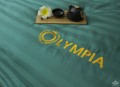 Chăn ga gối khách sạn Olympia cotton lụa 7 món OCL7M06 màu xanh lá#23