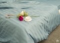 Chăn ga gối khách sạn Olympia cotton lụa 7 món OCL7M07 màu xanh dương#3