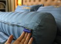 Chăn ga gối khách sạn Olympia cotton lụa 7 món OCL7M07 màu xanh dương#5