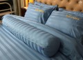 Chăn ga gối khách sạn Olympia cotton lụa 7 món OCL7M07 màu xanh dương#1