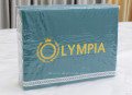 Chăn ga gối khách sạn Olympia  lụa thêu 5 món màu xanh cổ vịt#8