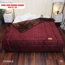 Chăn lông Nhật Bản Misuko Hokko màu đỏ 200x230cm