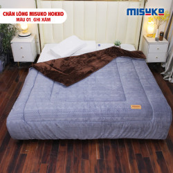 Chăn lông Nhật Bản Misuko Hokko màu xám 200x230cm