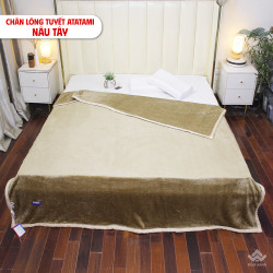 Chăn lông tuyết nhung Misuko Atatami màu nâu tây