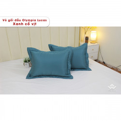 Vỏ gối đầu Olympia Lucas OL2407 xanh cổ vịt