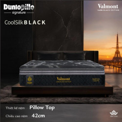 Đệm lò xo Dunlopillo Coolsilk Black Valmont cao 42cm
