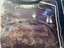 (Xả kho) Bộ chăn ga gối Singapore Đế Vương 8 - 10 món DV10222