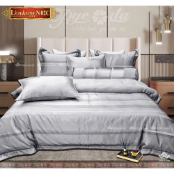 Chăn ga gối Singapore Pyeoda LCHARME gấm 7 món N02C