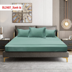 Chăn ga gối Olympia Lucas OL2407 màu Xanh Lá