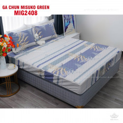 Bộ chăn ga gối Nhật Bản Misuko Tencel Green MIG2408