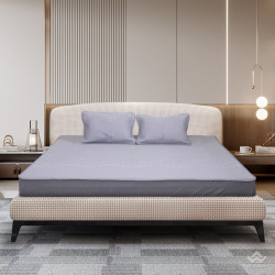Chiếu băng lạnh cao cấp kèm 2 vỏ gối màu ghi 