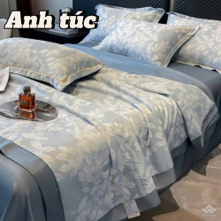 Bộ chăn ga gối lụa Thái LT2504