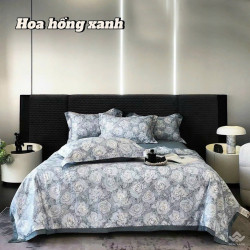 Bộ chăn ga gối lụa Thái LT2505