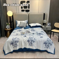 Bộ chăn ga gối lụa Thái LT2510