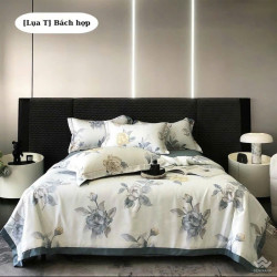Bộ chăn ga gối lụa Thái LT2511