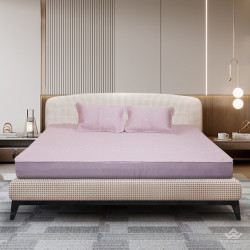 Chiếu băng lạnh cao cấp kèm 2 vỏ gối màu hồng 