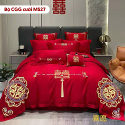 Chăn ga gối cưới mẫu MS27