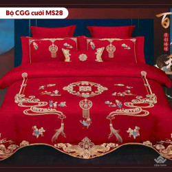 Chăn ga gối cưới mẫu MS28