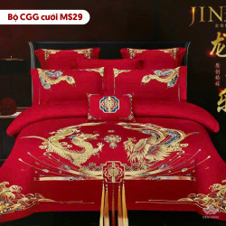 Chăn ga gối cưới mẫu MS29