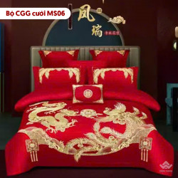 Chăn ga gối cưới mẫu MS06
