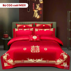 Chăn ga gối cưới mẫu MS31