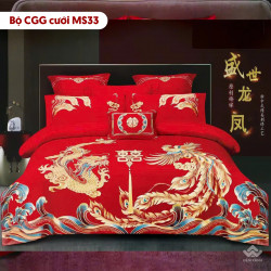 Chăn ga gối cưới mẫu MS33
