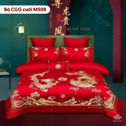 Chăn ga gối cưới mẫu MS09