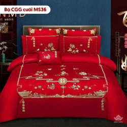 Chăn ga gối cưới mẫu MS36