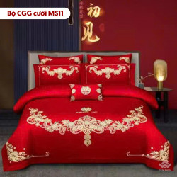 Chăn ga gối cưới mẫu MS11