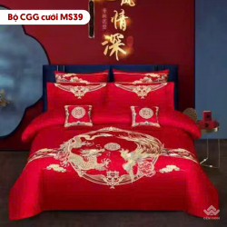 Chăn ga gối cưới mẫu MS39