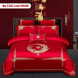 Chăn ga gối cưới mẫu MS40