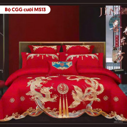 Chăn ga gối cưới mẫu MS13