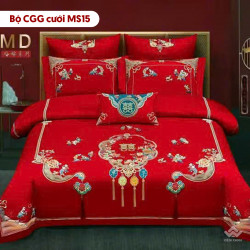 Chăn ga gối cưới mẫu MS15