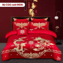 Chăn ga gối cưới mẫu MS16